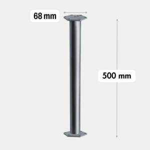 Sraigtinio pamato M prailginimas – 68x500x120mm, M12