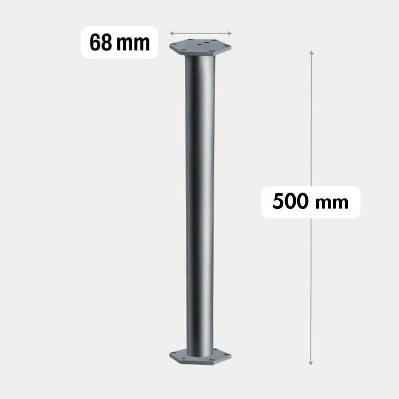 Sraigtinio pamato M prailginimas – 68x500x120mm, M12